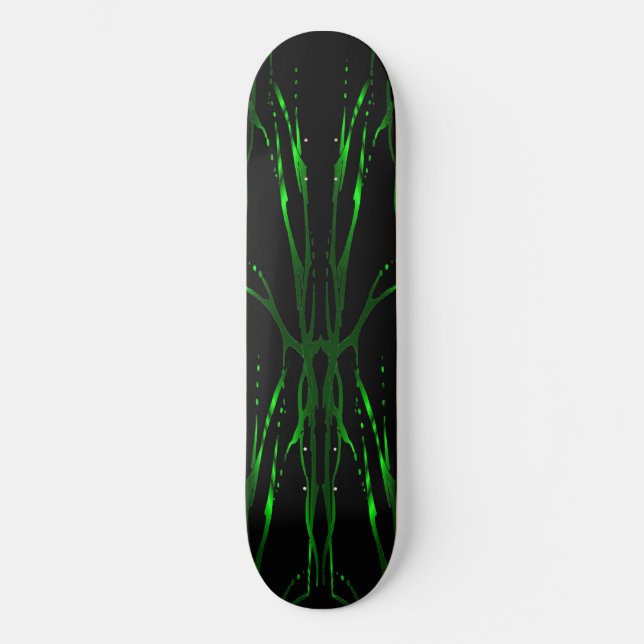Skateboard Tatouage tribal du crâne de cerf - vert (Recto)