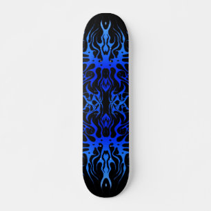 Skateboard Tatouage Tribal Valentine Coeur - bleu