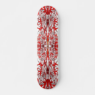 Skateboard Tatouage Tribal Valentine Coeur - rouge