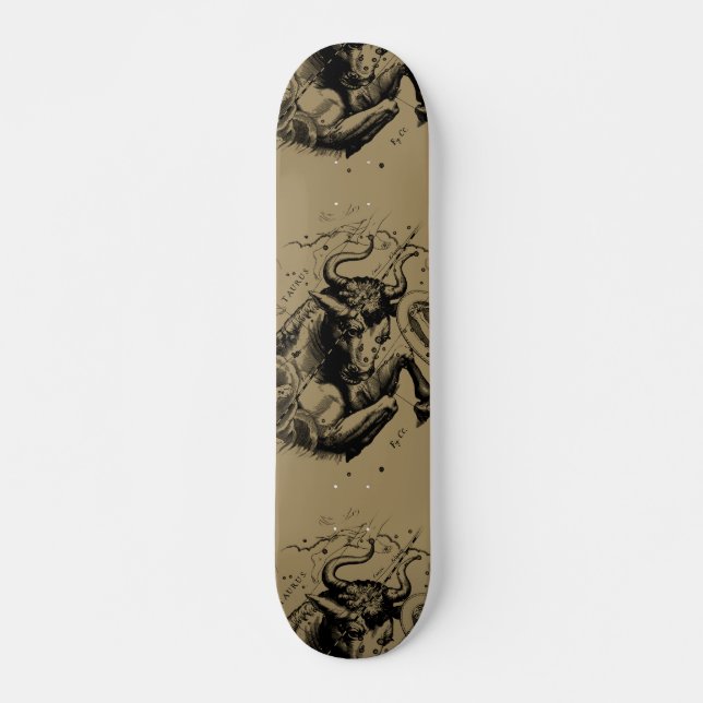 Skateboard Taurus Zodiac Constellation Hevelius 1690 sur Taup (Devant)