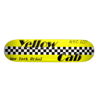 Skateboard Taxi ! Planche à roulettes jaune de conception de