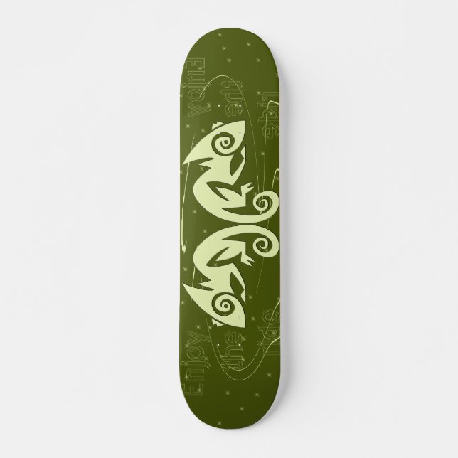 Skateboard {Tba} Le double lézard apprécient la planche à (Devant)