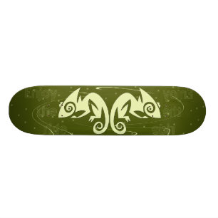 Skateboard {Tba} Le double lézard apprécient la planche à