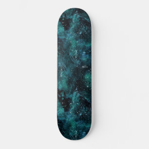 Skateboard Teal galaxy Series Design 4