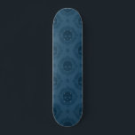 Skateboard Teal Victorian Gothic Skull & Monogram Minimalist<br><div class="desc">This elegant skateboard featuring Victorian skull pattern & custom monogram would make a wonderful gift for someone,  who loves gothic stuff! Easily add the desired initial by clicking on the "personalize this template" option.</div>