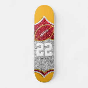 Skateboard Team USA Sports Red et champion d'or de football