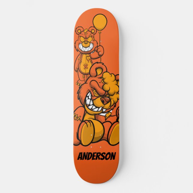 Skateboard Teddies Orange Personnalisées (Recto)