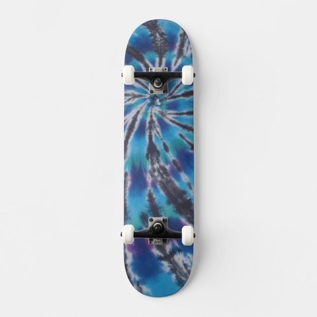 Skateboard Teinture à bille bleue (Recto)