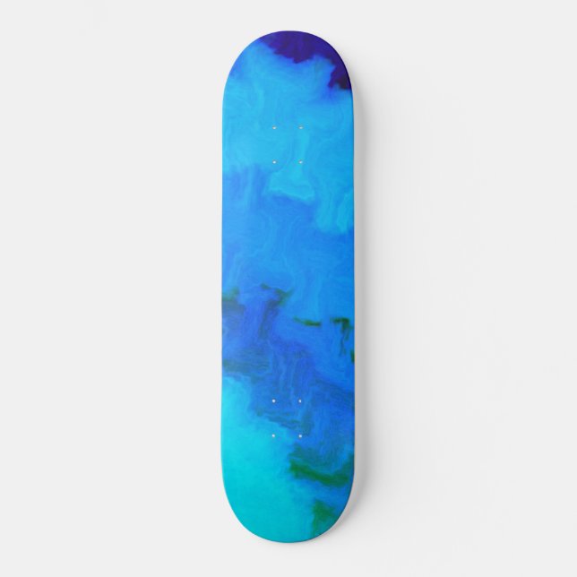 Skateboard Teinture à tarte bleu pour filles (Recto)