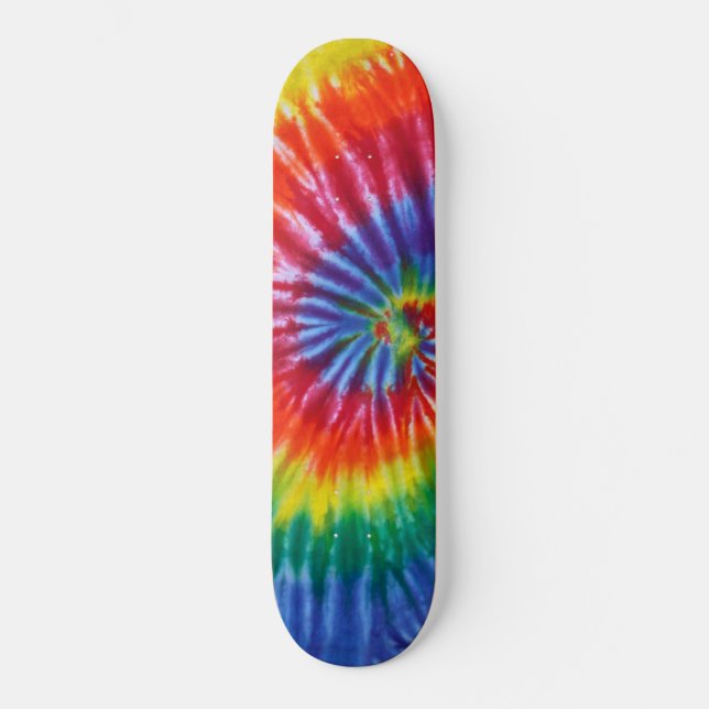 Skateboard Teinture en spirale - Arc-en-ciel (Recto)