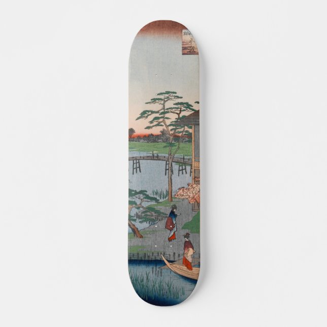 Skateboard Temple Mokuboji Ukiyo-e Vintage Art japonais (Devant)