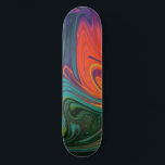 Skateboard Tendance néon orange rouge bleu jaune vert Abstrai<br><div class="desc">Tendance Bright Neon orange rouge bleu vert jaune Abstrait Motif</div>