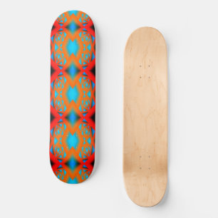 Skateboard Tequila Sunrise Ombre Art Abstrait géométrique