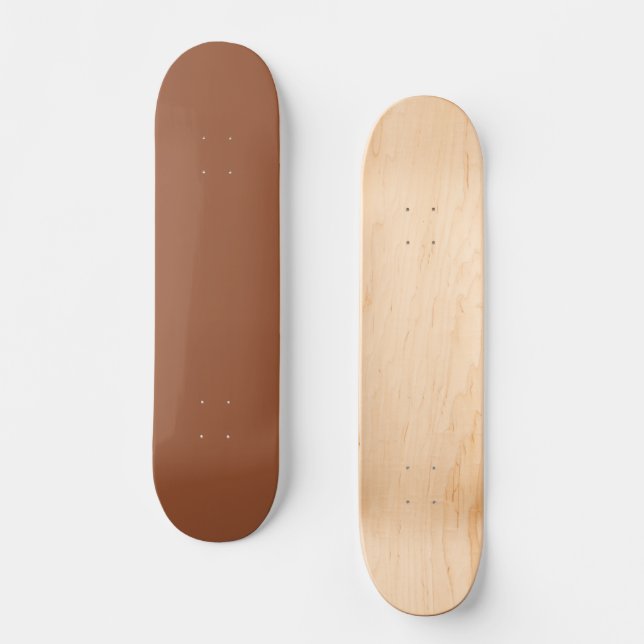 Skateboard Terracotta Burnt Orange couleur solide (Recto)