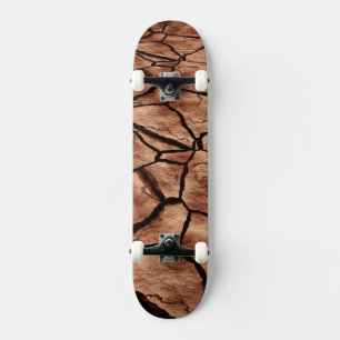 Skateboard Terre fissurée