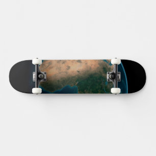 Skateboard Terre Pleine De L'Espace Au-Dessus Du Continent Af