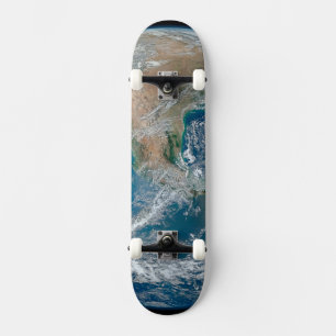 Skateboard Terre Pleine Montrant L'Amérique Du Nord Et Le Mex