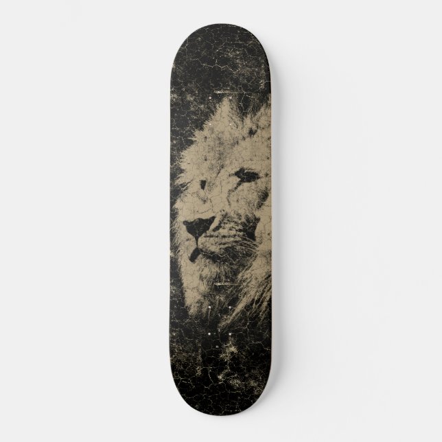 Skateboard Tête de lion vintage (Recto)