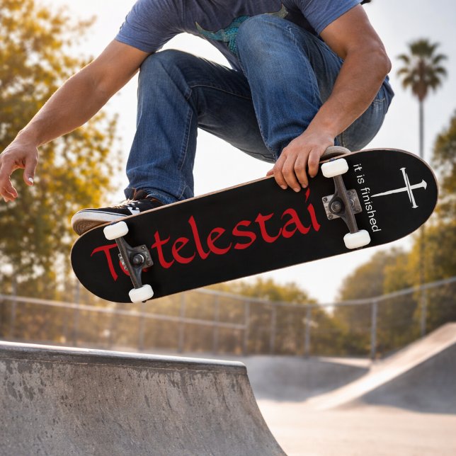 Skateboard Tetelestai Trois Clous Chrétien  (Créateur téléchargé)