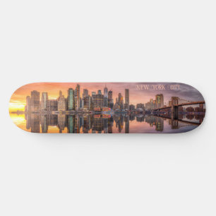 Skateboard Texte personnalisé New York City Skyline