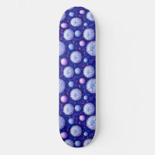 Skateboard Texture Abstrait avec Orbes Brillantes et Flou