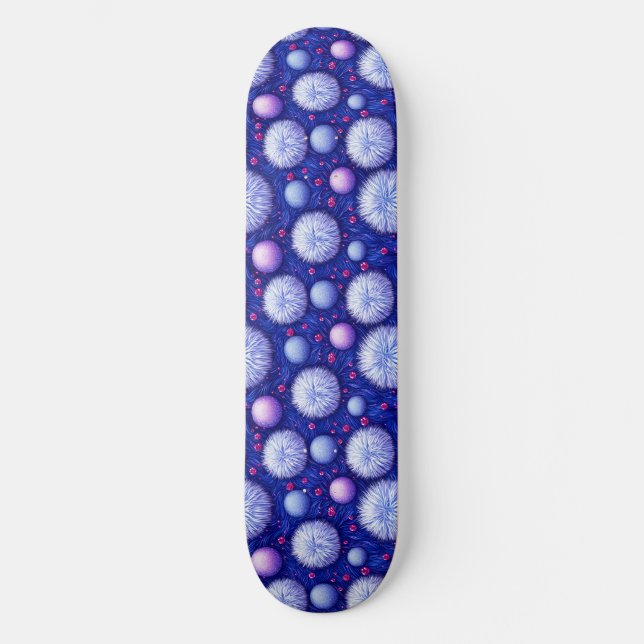 Skateboard Texture Abstrait avec Orbes Brillantes et Flou (Recto)