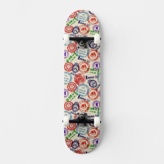 Skateboard Texture avec de vrais timbres (Recto)