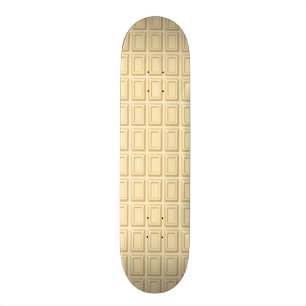 Skateboard Texture blanche de barre de chocolat