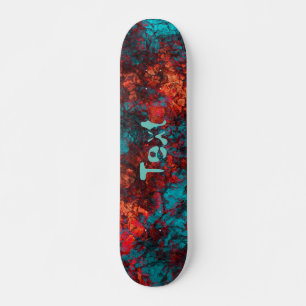 Skateboard texture bleu foncé texturé en marbre de daim