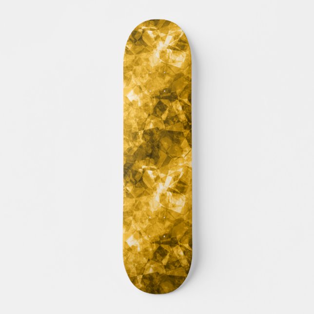 Skateboard Texture crumplée jaune (Devant)