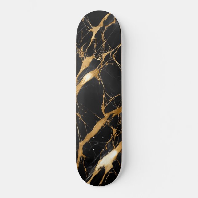 Skateboard texture en marbre noir (Recto)