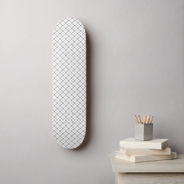 Skateboard Texture Géométrique Monochrome|Motif Diamant Sans  (Art mural)
