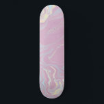 Skateboard Texture liquide arc-en-ciel rose<br><div class="desc">Simple rose arc-en-ciel texture liquide moderne.</div>