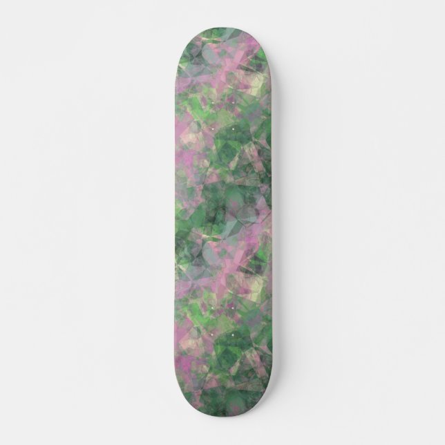 Skateboard Texture verte du printemps dégraissée (Devant)