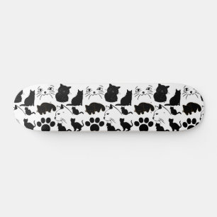 Skateboard THE BLACK CATS PATTERNS Cute