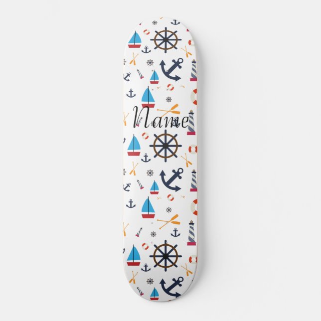 Skateboard Thème nautique Thunder_Cove (Recto)