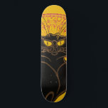 Skateboard Theophile Steinlen - Le Conversation Noir Vintage<br><div class="desc">Poster vintage pour une visite du Conversation Noir (Chat noir) - Le théophile Alexandre Steinlen, 1896</div>