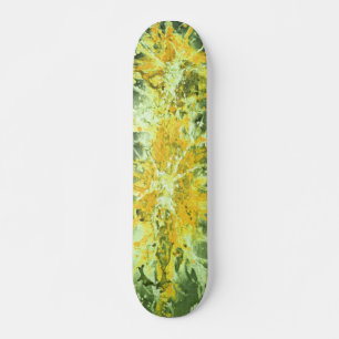 Skateboard Théorie abstraite yellowgreen splatterunge