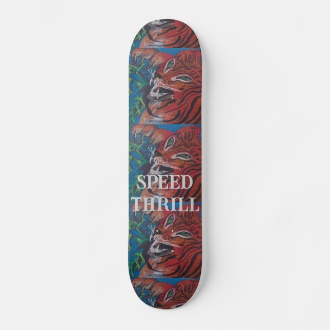 SKATEBOARD TIGER SKATE BOARD DESIGN PAR PAULA REILLY (Recto)