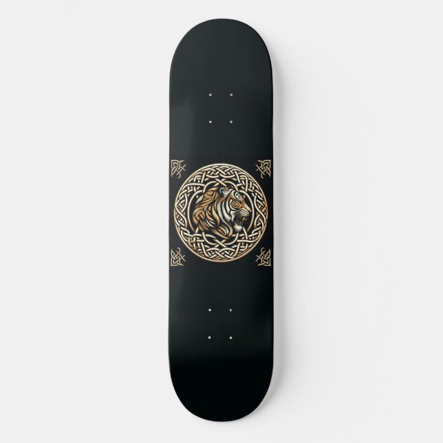 Skateboard Tigre à manches celtiques (Recto)