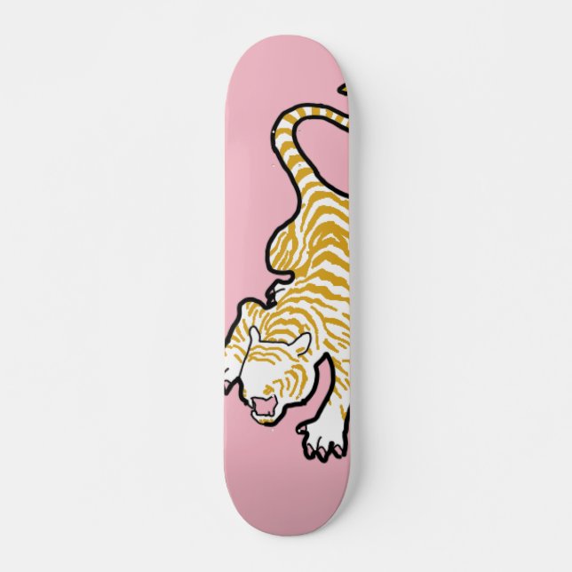 Skateboard Tigre : D'or (Devant)