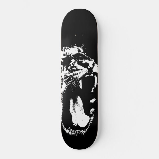 Skateboard Tigre monochrome (Recto)
