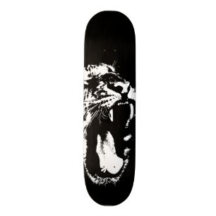 Skateboard Tigre monochrome