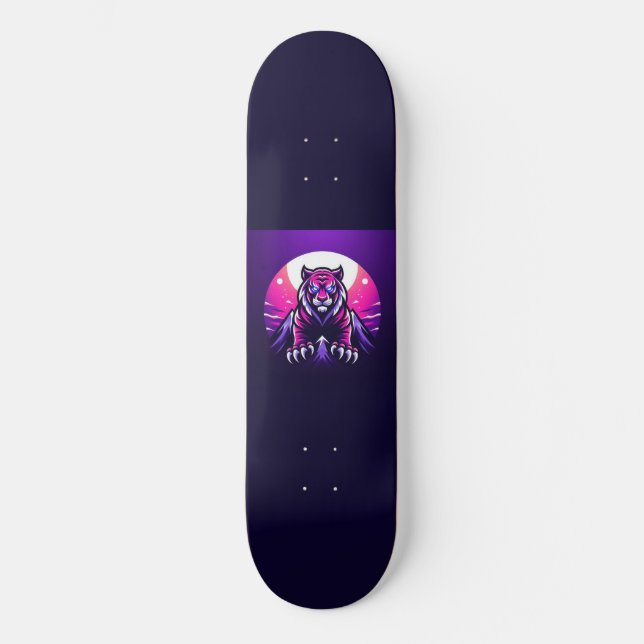 Skateboard Tigre sur la montagne (Recto)