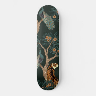 Skateboard Tigre vintage et paon