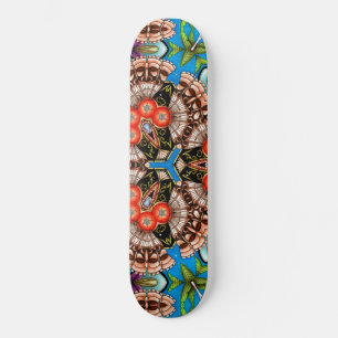 Skateboard Tiki Kaleidoscope Motif