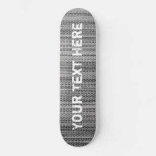 Skateboard Tissu gris - Ajouter votre texte - Personnalisable