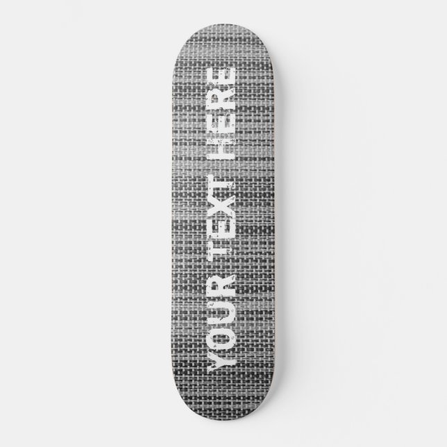 Skateboard Tissu gris - Ajouter votre texte - Personnalisable (Recto)