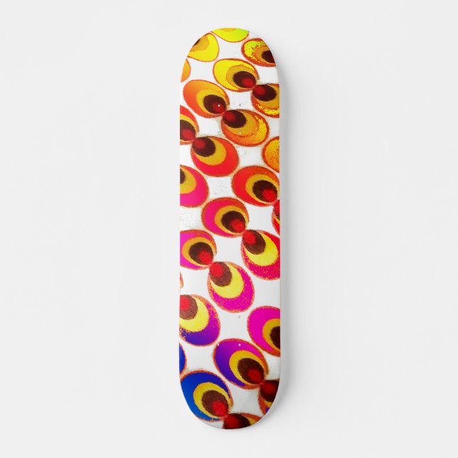 Skateboard Tissu psychédélique (Devant)
