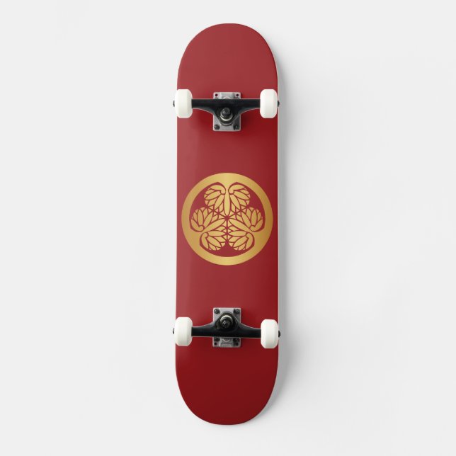 Skateboard Tokugawa Aoi Japon Mon Crest de famille Gold en ro (Recto)